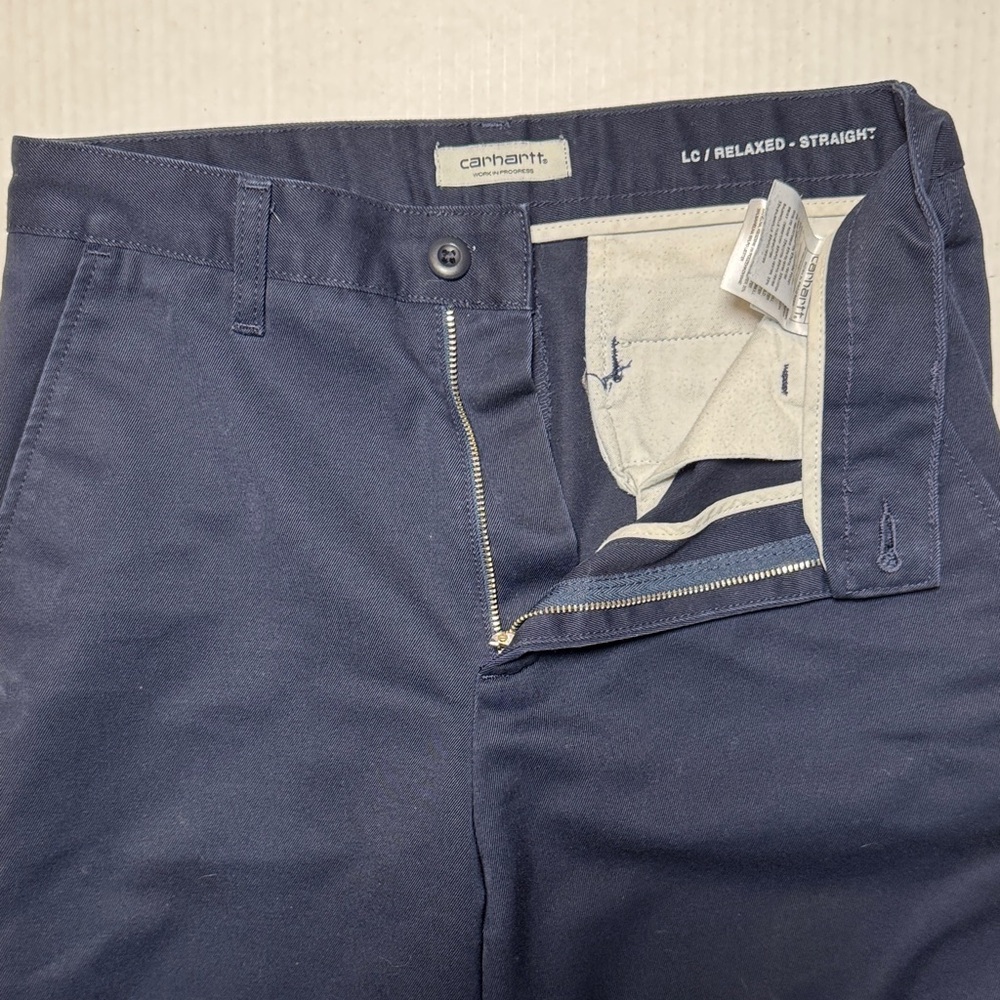 CARHARTT WIP Women's Packard Highwater Pants Navy Blue LC Relaxed Straight 28‎ - Picture 11 of 16